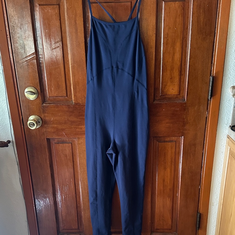 Free People Movement Navy Blue Onesie with Strappy Back